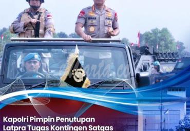 Kapolri Jendral Pol Idham Aziz memimpin kegiatan tradisi Pembaretan dan upacara penutupan latihan pra tugas kontingen Satgas Garbha II FPU 12 UNAMID. 