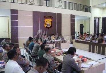 Rakor, Kapolda Bengkulu akan turunkan Satgas Pangan ke lapangan.