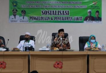 Pemerintah Kota (Pemkot) Bengkulu melalui Badan Amil Zakat Nasional (Baznas) dan Unit Pengumpul Zakat (UPZ) menggelar sosialisasi pengelolaan dan penyaluran zakat.