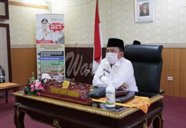 Sekretaris Daerah Provinsi Bengkulu Hamka Sabri Mengikuti Rapat Koordinasi Kebijakan Pembelajaran di Masa Pandemi Covid-19 