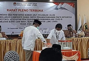 Undian Nomor Urut Calon Kepala Daerah Lutra