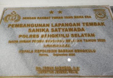 Peresmian lapangan tembak Polres Bengkulu Selatan