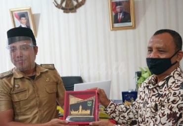 Lawatan Dinas Dukcapil Provinsi Sumbar beserta rombongan camat dari Kota Padang ke Dukcapil Kota Bengkulu, Senin (26/10/2020). 