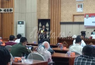 Uji Kompetensi Wartawan angkatan XII, Rabu (2/12/2020) pagi di Ruang Pola Bappeda, Pemprov Bengkulu.