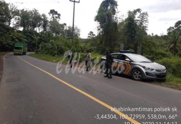 Polsek SK Gelar Patroli Bersama Brimob dan TNI Amankan Jalur PUT 