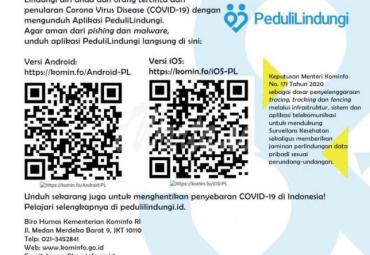 Aplikasi PeduliLindungi Disempurnakan