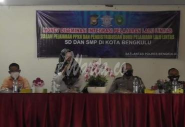 Disdik dan Satlantas Polres Bengkulu Monitoring Diseminasi Lalu Lintas