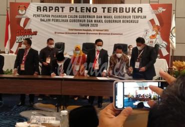 Rapat pleno terbuka KPU Provinsi Bengkulu