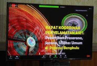 Rapat Penertiban PSU di Provinsi Bengkulu bersama Direktorat I Korsup KPK RI, Kamis (18/2/2021).