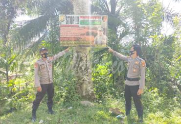 Polsek Kedurang Ingatkan Warga Soal Larangan Karhutla