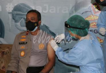 Pejabat Utama Polda Bengkulu Jalani Vaksinasi Covid-19 Tahap II