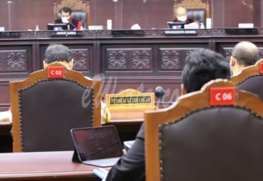 Suasana sidang perselisihan Perselisihan Hasil Pemilihan Kepala Daerah Tahun 2020 di Mahkamah Konstitusi/Foto: Humas Bawaslu RI