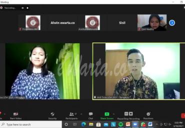 Dua duta Bengkulu saat Media Tour LIDA 2021 via Zoom