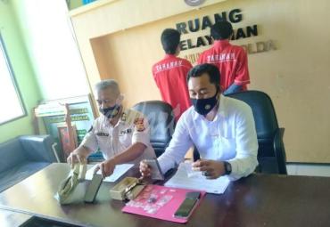 Konferensi pers Polda Bengkulu, Senin (19/04/2021). Foto: Bisri