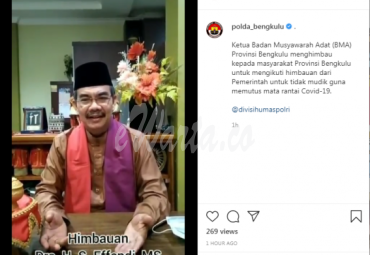 Ketua Badan Musyawarah Adat Bengkulu Ajak Warga untuk Tidak Mudik