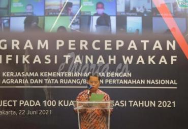 Kemenag Luncurkan Program Percepatan Sertifikasi Tanah Wakaf