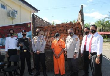 Polres Mukomuko Tangkap Warga Jambi Pengangkut Kayu Ilegal
