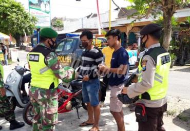 Kodim 0808/Blitar Gencarkan Patroli Disiplin Protokol Kesehatan